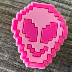 Pixel Art Pink Alien CROCS Jibbitz Shoe Charm 5/$20